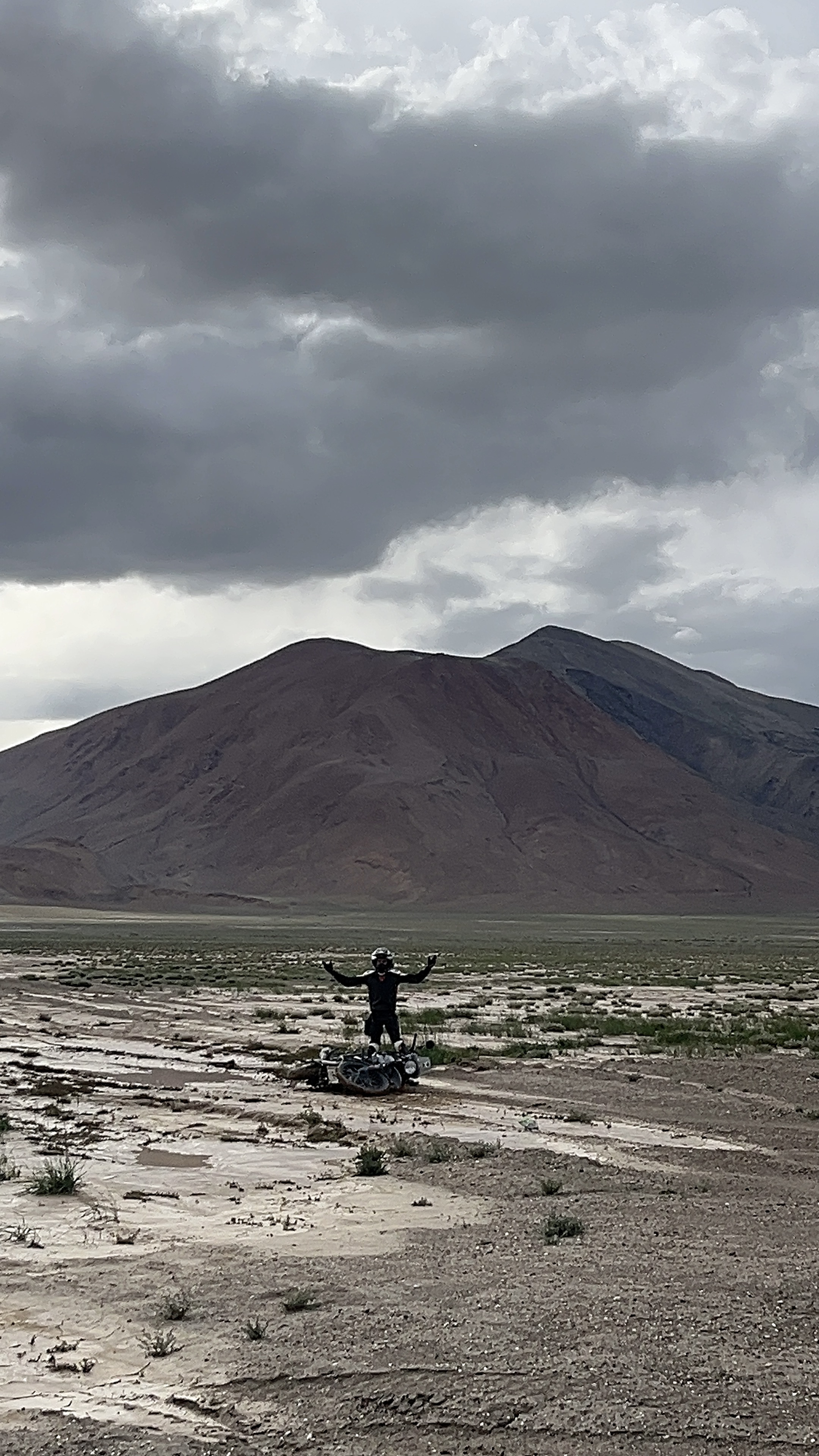 Summit panoramic view from Himalayan mountain pass Ladakh