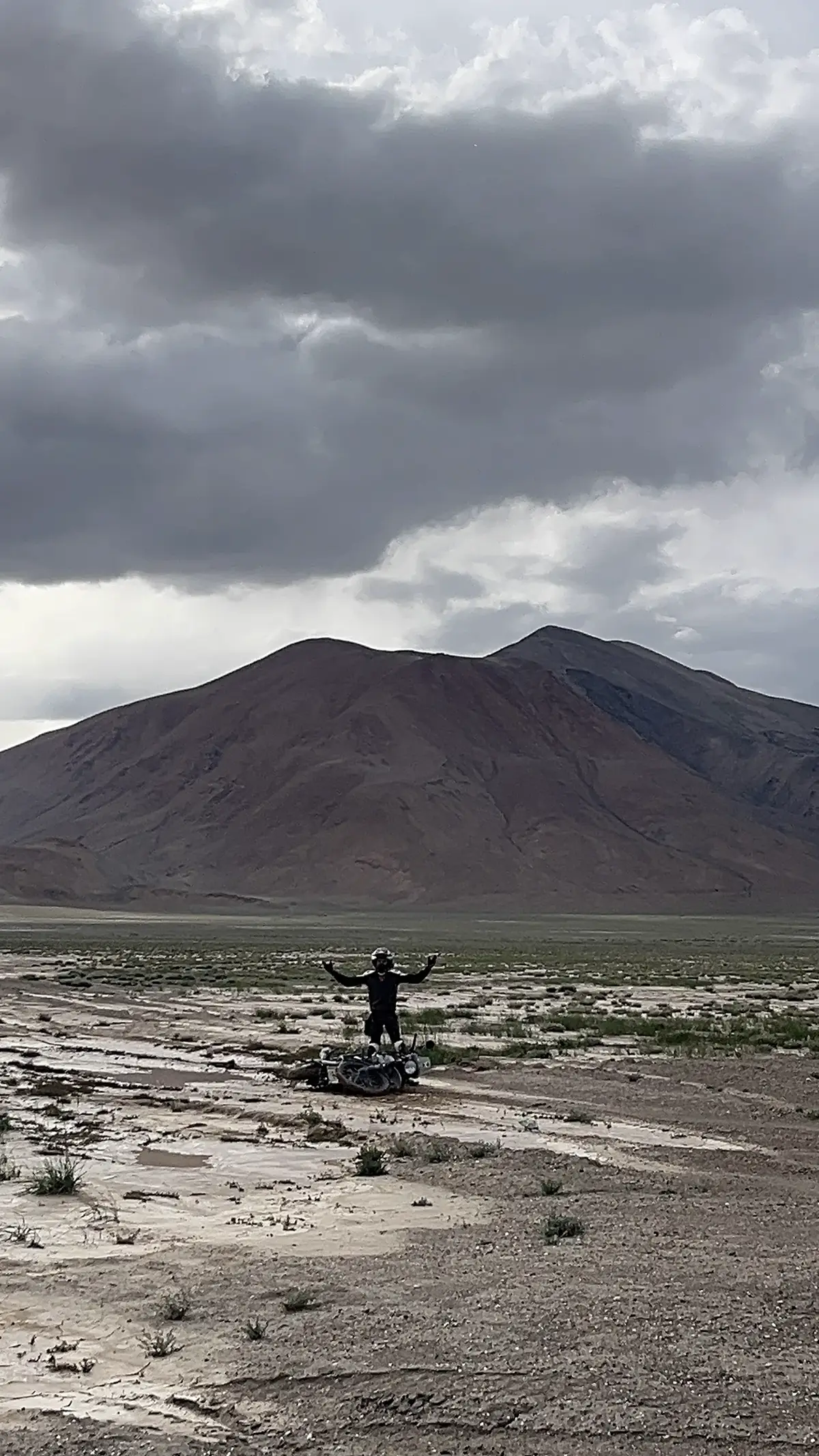 Summit panoramic view from Himalayan mountain pass Ladakh